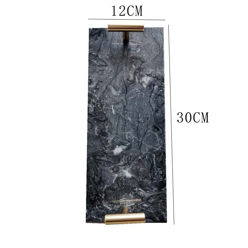 Luxury Modern Plate Marble and Gold Storage Tray