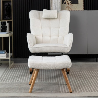 White Cozy Lounge Chair