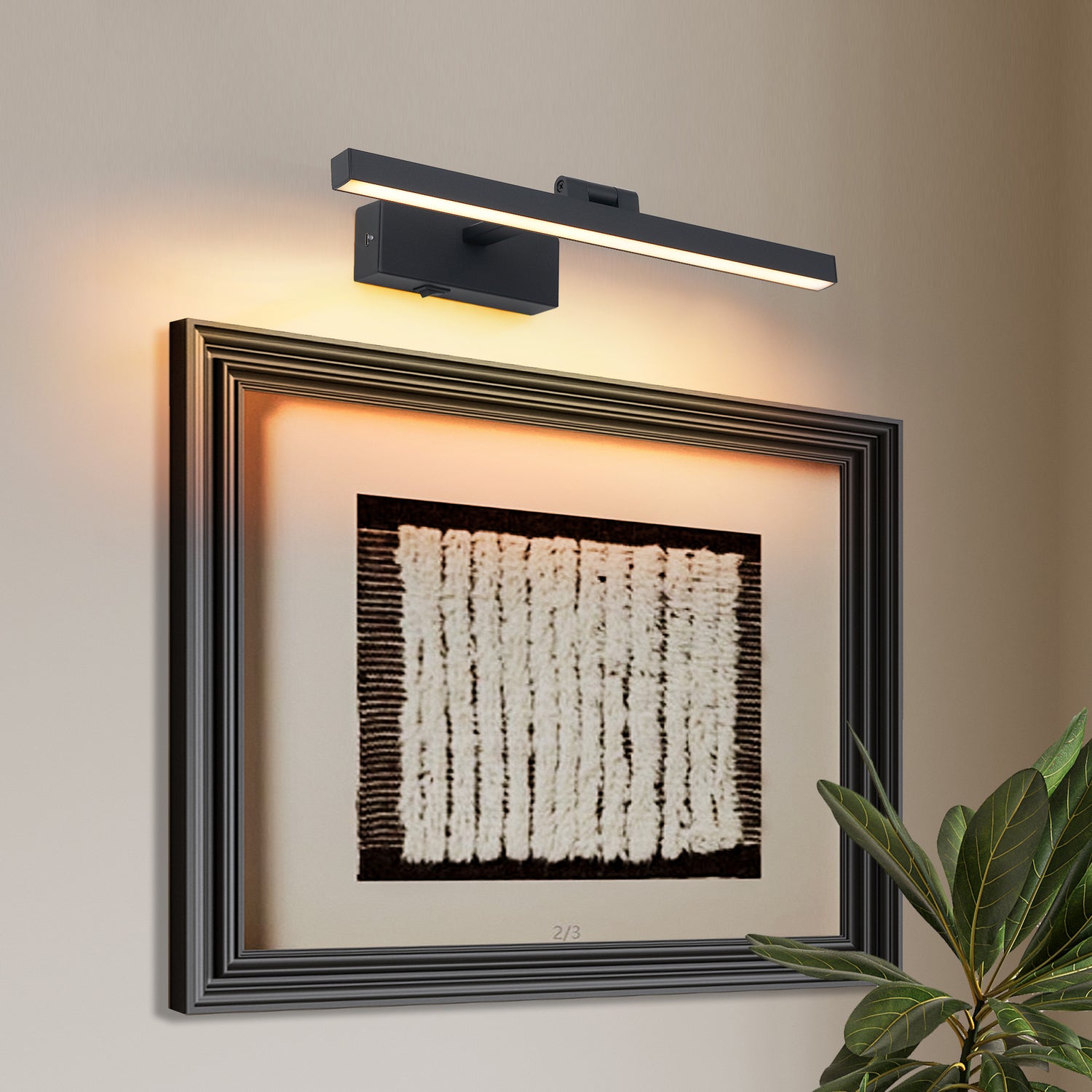 Modern Rectangluar Decorative LED Black Vanity Light