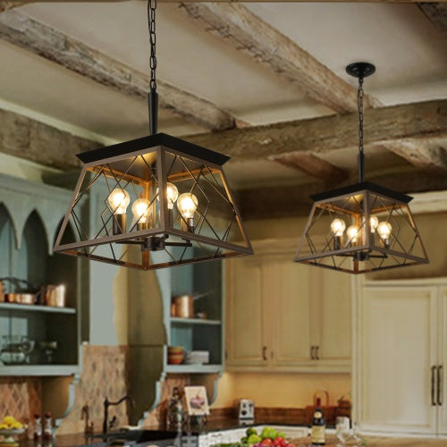 Modern Fancy Chandelier Metal Cage Lamp