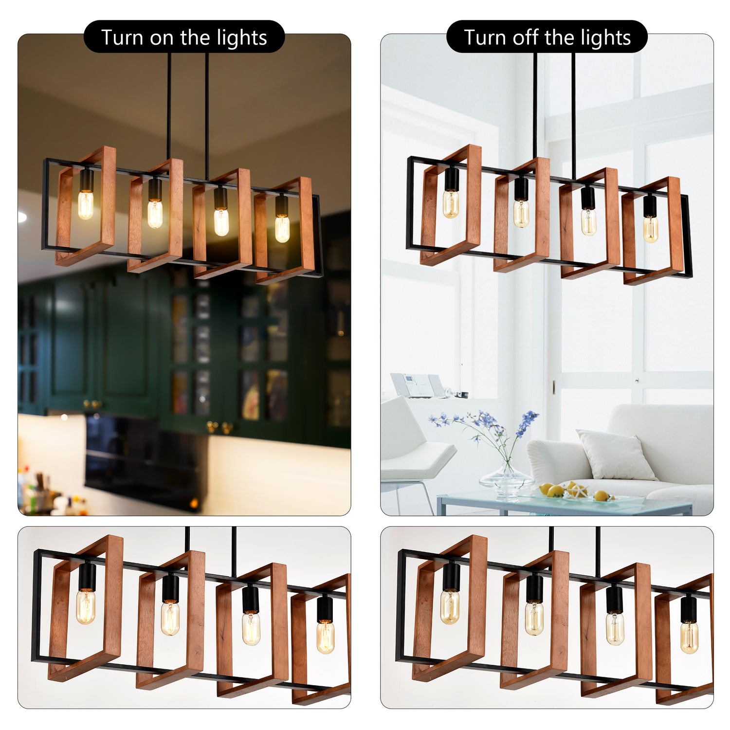View details for Wood and Metal Modern Kitchen Lighting