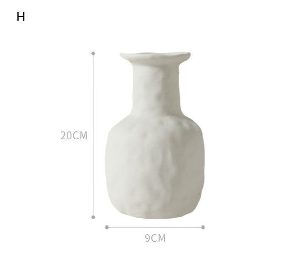 White Nordic Ceramic Minimal Modern Vase