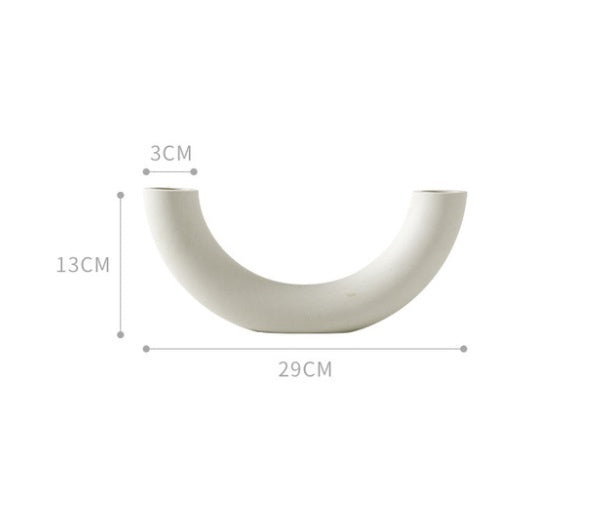 White Nordic Ceramic Minimal Modern Vase