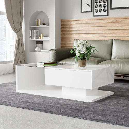 White LED Coffee Table