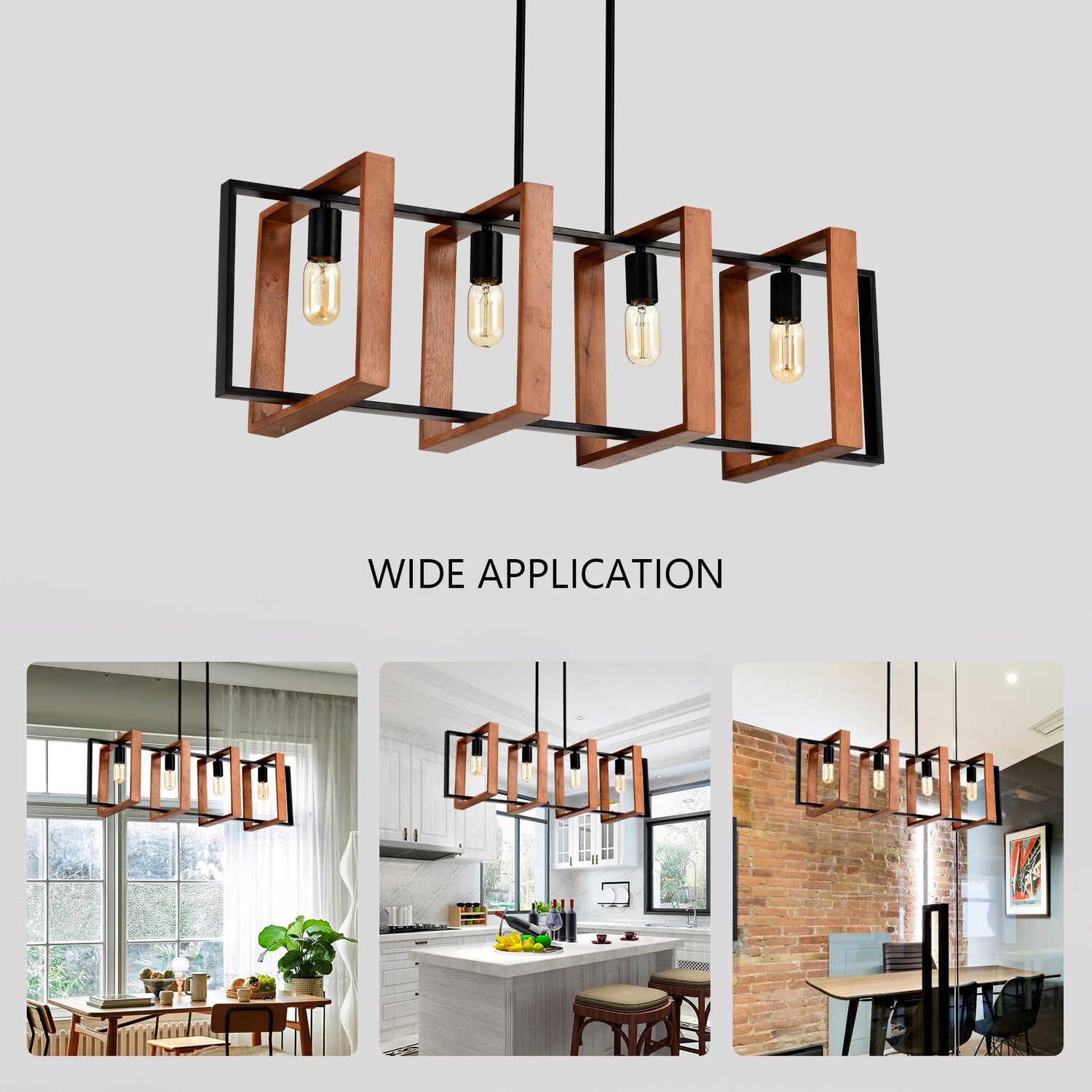 View details for Wood and Metal Modern Kitchen Lighting