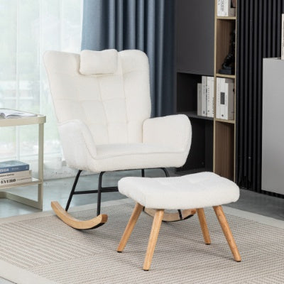 White Cozy Lounge Chair