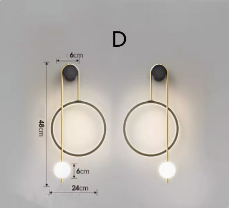 Wall Lamp, Bedside Lamp, Free Wiring Aisle Lamp