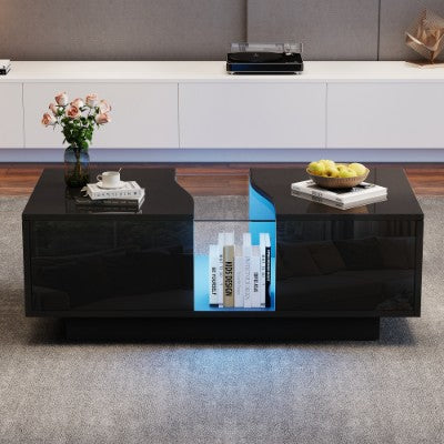 Black LED Coffee Table