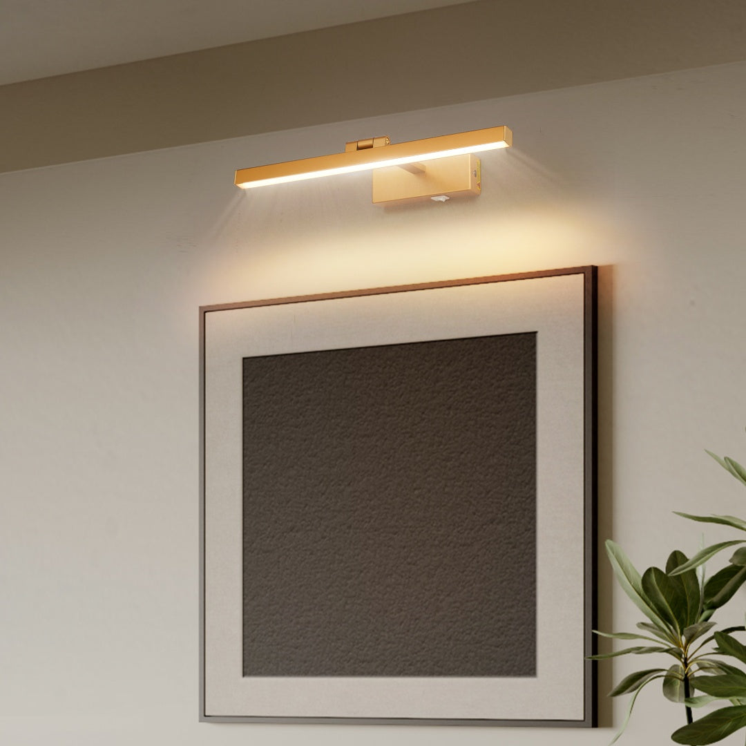 Modern Rectangluar Decorative LED Gold Vanity Light