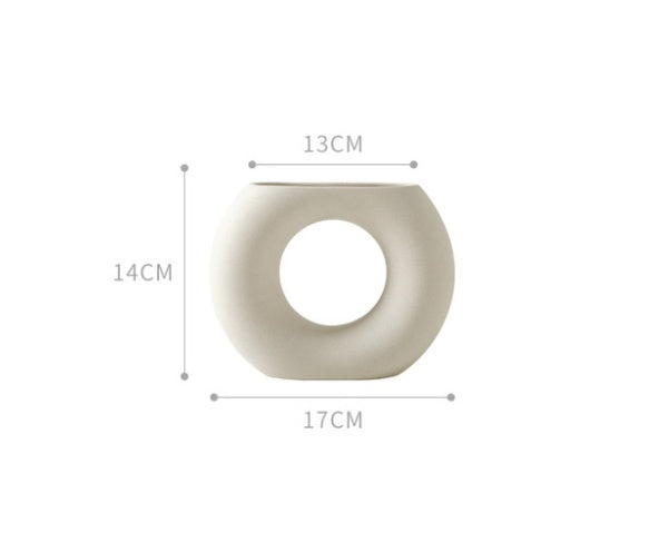 White Nordic Ceramic Minimal Modern Vase