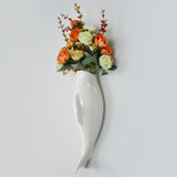 Ceramic White Goldfish Wall Decoration Vase
