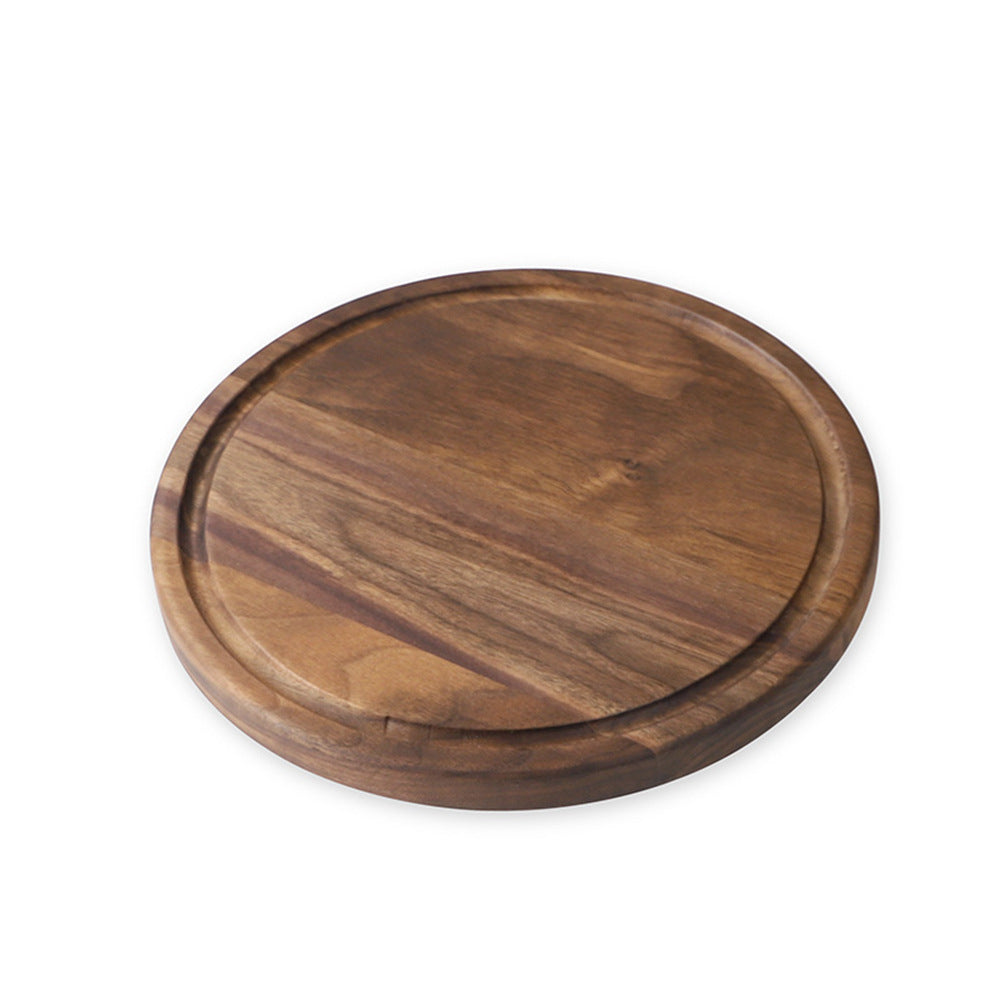 Black Walnut Wood Modern Round Cutting Board