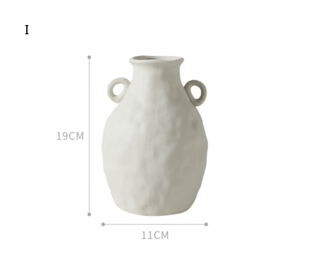 White Nordic Ceramic Minimal Modern Vase