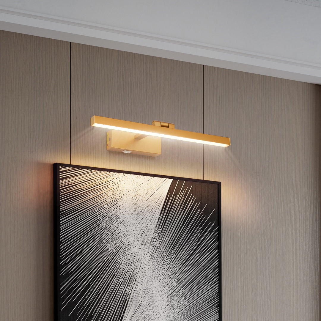 Modern Rectangluar Decorative LED Gold Vanity Light