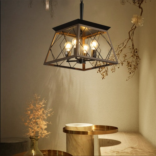 Modern Fancy Chandelier Metal Cage Lamp