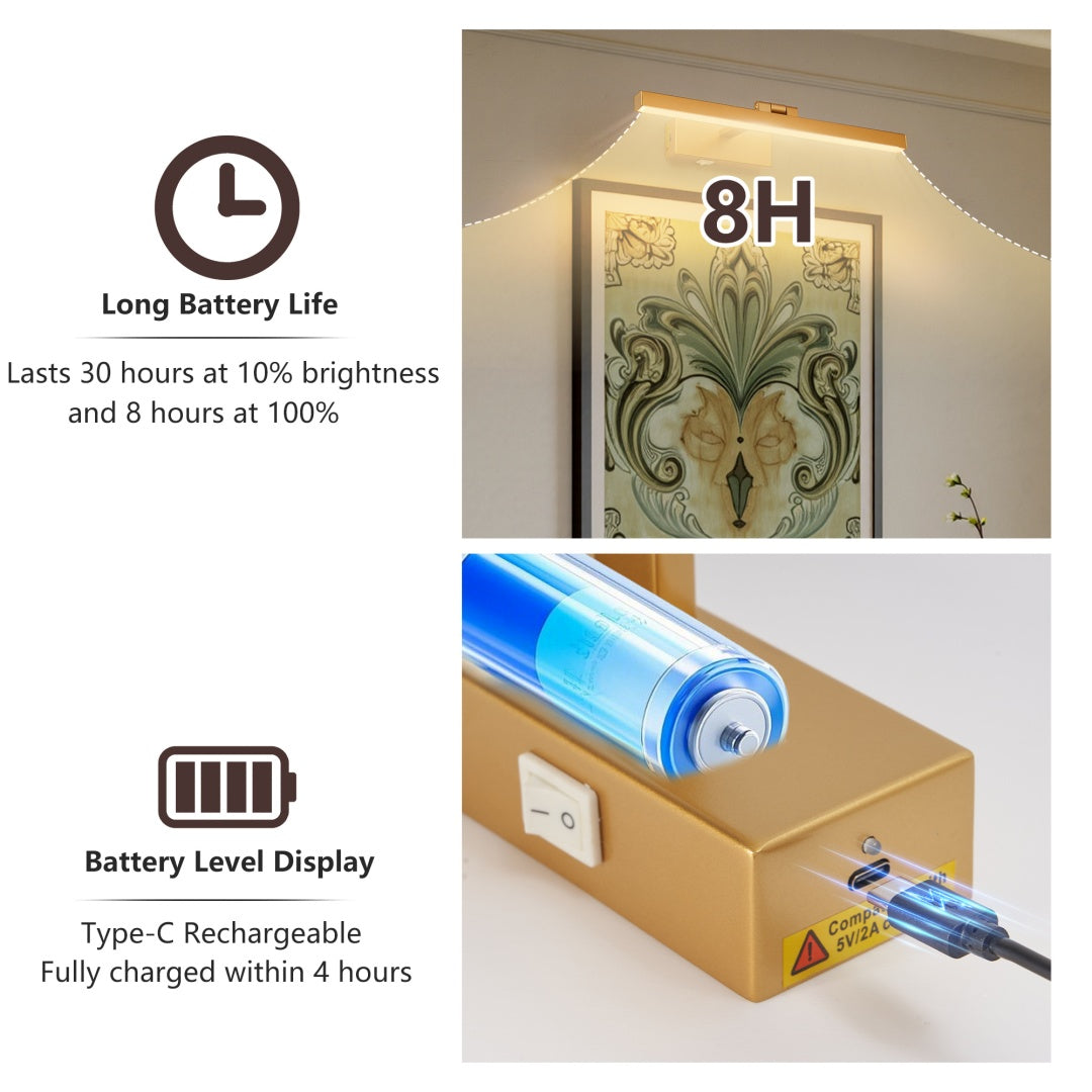 Modern Rectangluar Decorative LED Gold Vanity Light