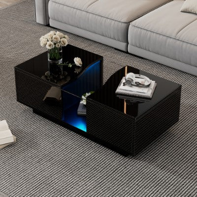 Black LED Coffee Table
