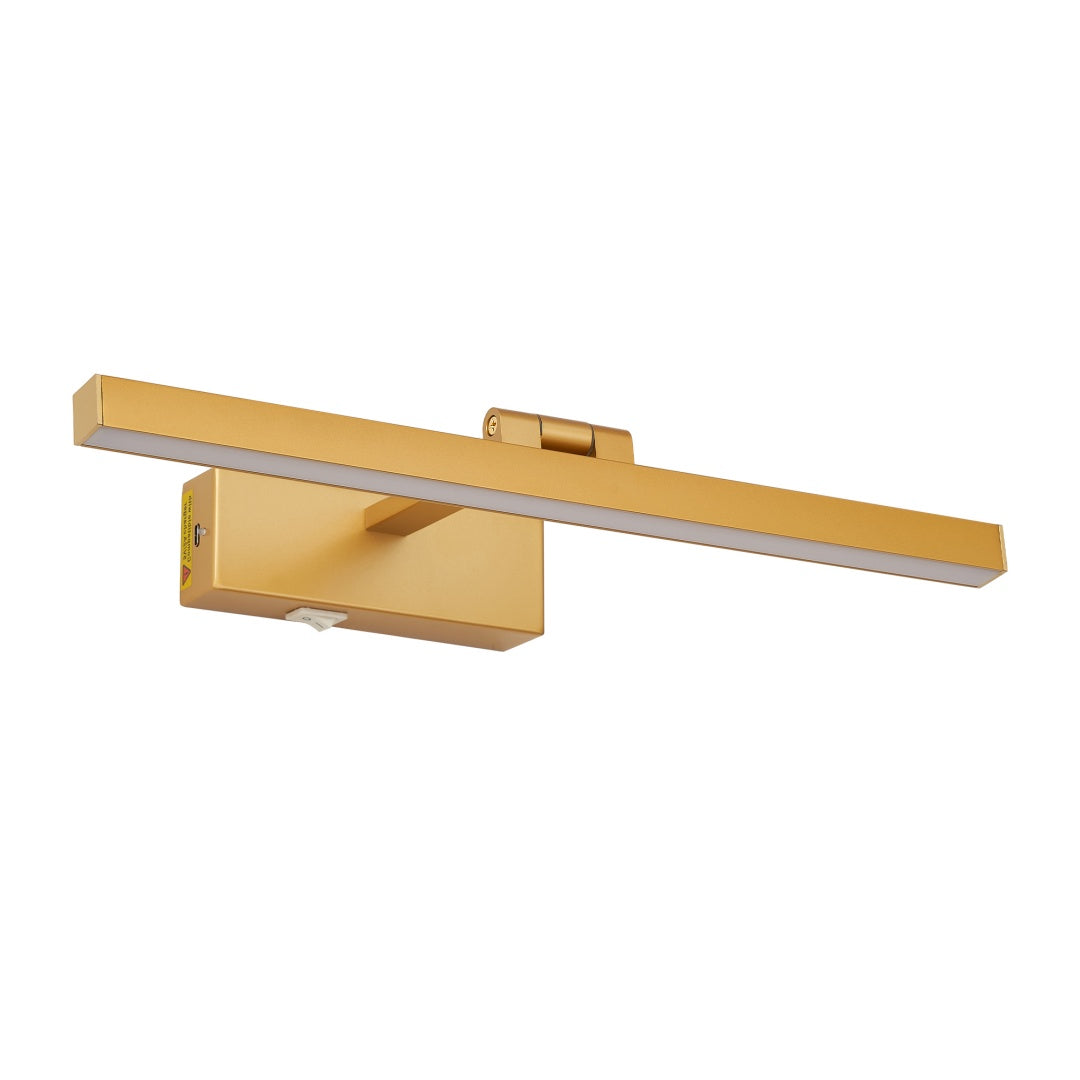 Modern Rectangluar Decorative LED Gold Vanity Light