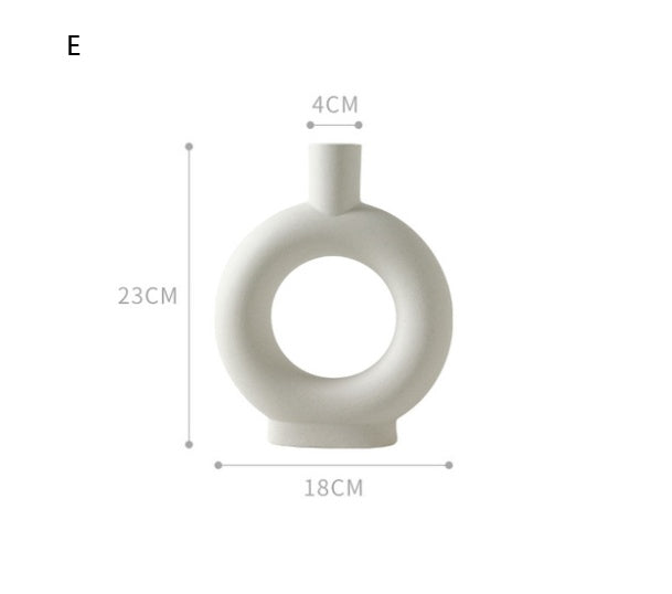 White Nordic Ceramic Minimal Modern Vase