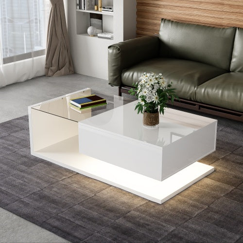 White LED Coffee Table