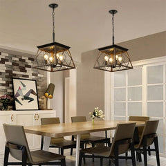 Modern Fancy Chandelier Metal Cage Lamp