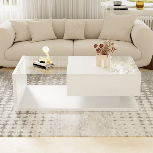 White LED Coffee Table