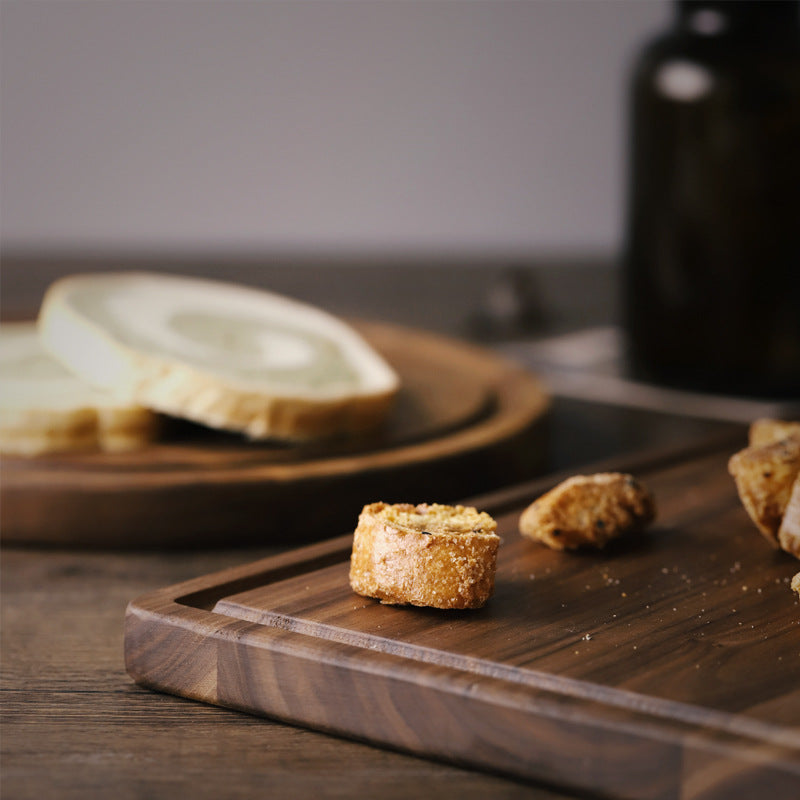Black Walnut Wood Modern Round Cutting Board