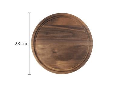 Black Walnut Wood Modern Round Cutting Board