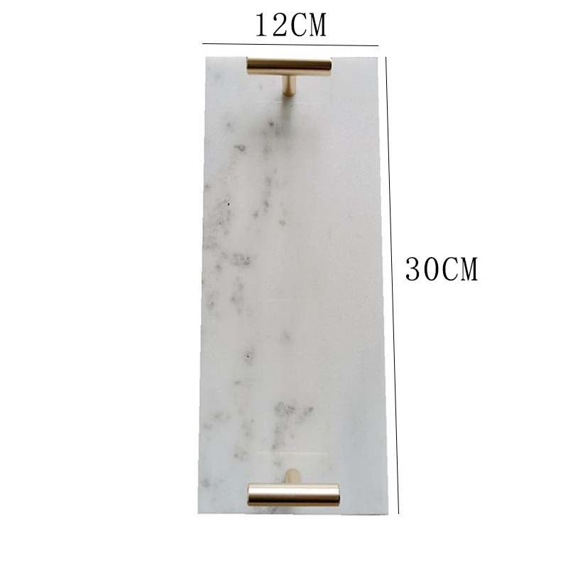 Luxury Modern Plate Marble and Gold Storage Tray