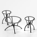 Modern Tempered Glass 3-piece Coffee Table