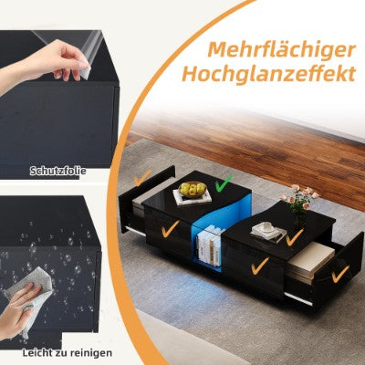 Black LED Coffee Table